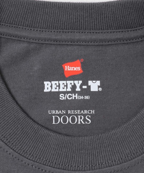 HANES(ヘインズ)の「『別注』HANES×DOORS BEEFY-T DOORS FIT LONG-SLEEVE(Tシャツ/カットソー・レディース・ブラック/ホワイト/ダークグレー/ネイビー/グレー・X-SMALL/SMALL)」の14枚目の写真