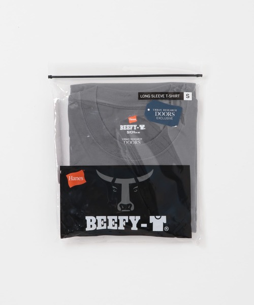HANES(ヘインズ)の「『別注』HANES×DOORS BEEFY-T DOORS FIT LONG-SLEEVE(Tシャツ/カットソー・レディース・ブラック/ホワイト/ダークグレー/ネイビー/グレー・X-SMALL/SMALL)」の13枚目の写真