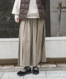 ITEMS URBANRESEARCH（アイテムズ アーバンリサーチ）の「フェイクスエードプリーツスカート（スカート・レディース）」