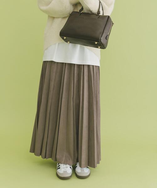 ITEMS URBANRESEARCH(アイテムズ アーバンリサーチ)の「フェイクスエードプリーツスカート(スカート・レディース・モカ/ブラック/ライトベージュ/カーキ/ブラウン系その他/ベージュ系その他・FREE)」の12枚目の写真