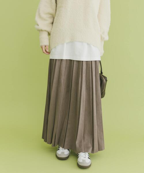 ITEMS URBANRESEARCH(アイテムズ アーバンリサーチ)の「フェイクスエードプリーツスカート(スカート・レディース・モカ/ブラック/ライトベージュ/カーキ/ブラウン系その他/ベージュ系その他・FREE)」の13枚目の写真