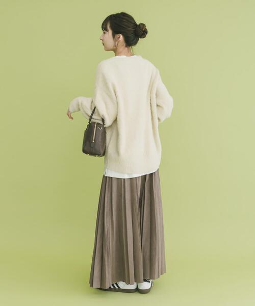 ITEMS URBANRESEARCH(アイテムズ アーバンリサーチ)の「フェイクスエードプリーツスカート(スカート・レディース・モカ/ブラック/ライトベージュ/カーキ/ブラウン系その他/ベージュ系その他・FREE)」の17枚目の写真