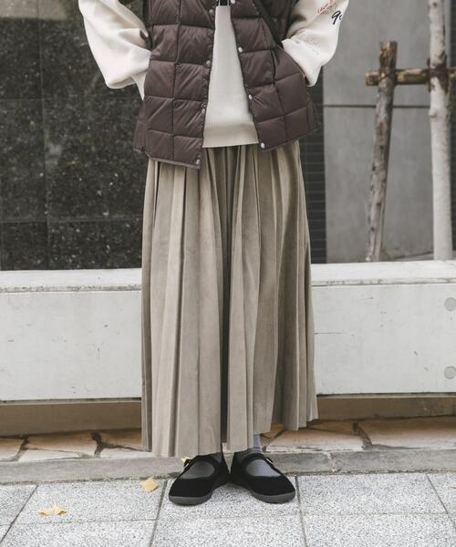 ITEMS URBANRESEARCH(アイテムズ アーバンリサーチ)の「フェイクスエードプリーツスカート(スカート・レディース・モカ/ブラック/ライトベージュ/カーキ/ブラウン系その他/ベージュ系その他・FREE)」の20枚目の写真