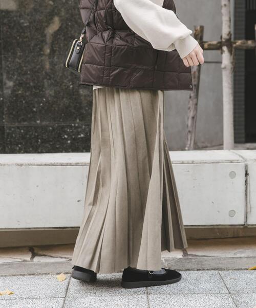ITEMS URBANRESEARCH(アイテムズ アーバンリサーチ)の「フェイクスエードプリーツスカート(スカート・レディース・モカ/ブラック/ライトベージュ/カーキ/ブラウン系その他/ベージュ系その他・FREE)」の21枚目の写真