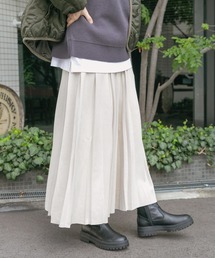 フェイクスエードプリーツスカート