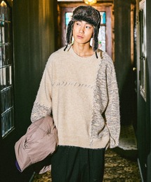 niko and... | かがりステッチニットプルオーバー(ニット/セーター)