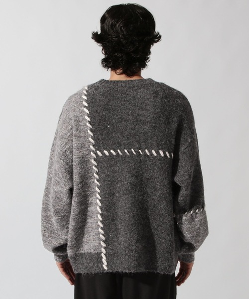 niko and...(ニコアンド)の「かがりステッチニットプルオーバー(ニット/セーター・メンズ・ブラウン/チャコール/アイボリー・MEDIUM/LARGE)」の21枚目の写真