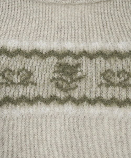 Kijun(キジュン)の「Kijun/キジュン Nordic Knit Cardigan ノルディック柄 ウールニットカーディガン【Zipper雑誌 着用】(カーディガン/ボレロ・レディース・ミックスグレー/オートミール・S/M)」の3枚目の写真
