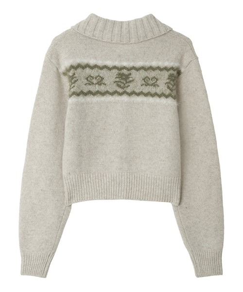 Kijun(キジュン)の「Kijun/キジュン Nordic Knit Cardigan ノルディック柄 ウールニットカーディガン【Zipper雑誌 着用】(カーディガン/ボレロ・レディース・ミックスグレー/オートミール・S/M)」の13枚目の写真