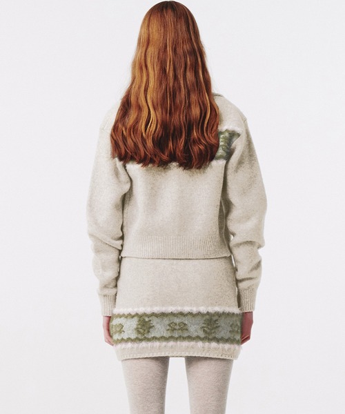 Kijun(キジュン)の「Kijun/キジュン Nordic Knit Cardigan ノルディック柄 ウールニットカーディガン【Zipper雑誌 着用】(カーディガン/ボレロ・レディース・ミックスグレー/オートミール・S/M)」の7枚目の写真