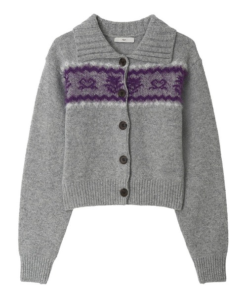 Kijun(キジュン)の「Kijun/キジュン Nordic Knit Cardigan ノルディック柄 ウールニットカーディガン【Zipper雑誌 着用】(カーディガン/ボレロ・レディース・ミックスグレー/オートミール・S/M)」の22枚目の写真