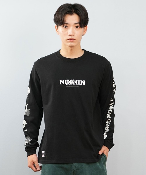 CHUMS(チャムス)の「CHUMS/チャムス 長袖Tシャツ/ロンT 蓄光プリント CH01-2662(Tシャツ/カットソー・メンズ・ホワイト/マルチ/ブラック・M/L/XL/2XL)」の4枚目の写真