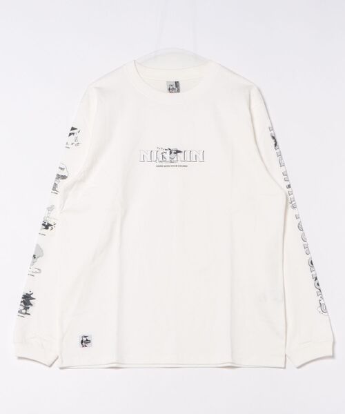 CHUMS(チャムス)の「CHUMS/チャムス 長袖Tシャツ/ロンT 蓄光プリント CH01-2662(Tシャツ/カットソー・メンズ・ホワイト/マルチ/ブラック・M/L/XL/2XL)」の12枚目の写真