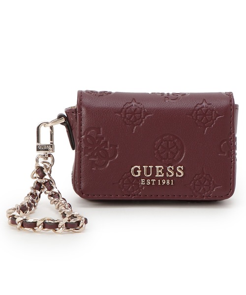 希少美品✨GUESS✨フーディダウンジャケット✨ピンクリアルファー✨スパンコール ピンク系 Guess(ゲス) ダウンジャケット・コート(レディース