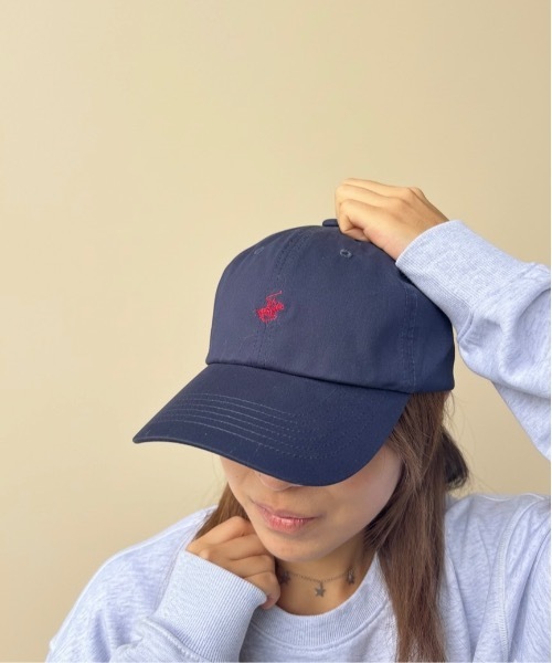 BEVERLY HILLS POLO CLUB（ビバリーヒルズポロクラブ）の「BEVERLY HILLS POLO CLUB / 1ポイント刺繍CAP / 381-0255（キャップ・レディース・ブラック/ワイン/ネイビー/ベージュ・FREE）」の2枚目の写真