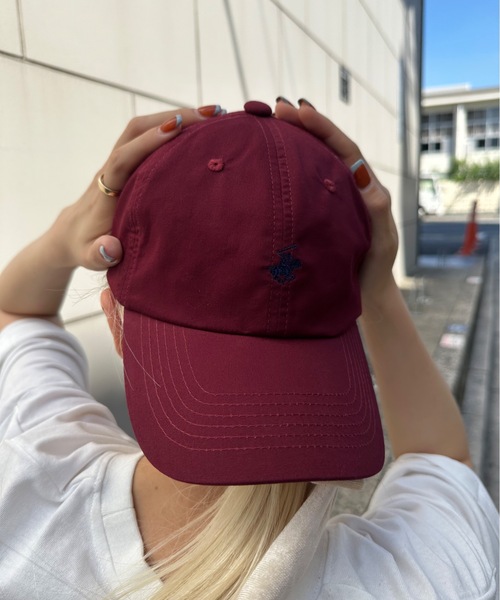 BEVERLY HILLS POLO CLUB（ビバリーヒルズポロクラブ）の「BEVERLY HILLS POLO CLUB / 1ポイント刺繍CAP / 381-0255（キャップ・レディース・ブラック/ワイン/ネイビー/ベージュ・FREE）」の4枚目の写真
