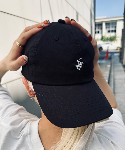 BEVERLY HILLS POLO CLUB（ビバリーヒルズポロクラブ）の「BEVERLY HILLS POLO CLUB / 1ポイント刺繍CAP / 381-0255（キャップ・レディース・ブラック/ワイン/ネイビー/ベージュ・FREE）」の3枚目の写真