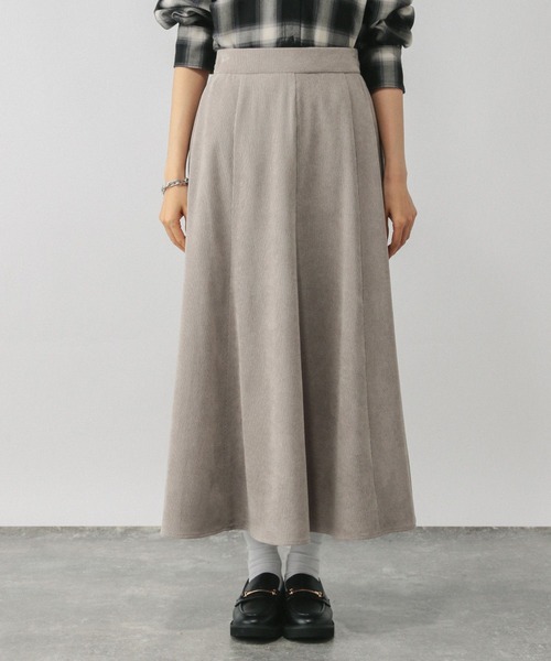 GLOBAL WORK(グローバルワーク)の「イージーケアコーデュロイフレアスカート/575178(スカート・レディース・ブルー系その他6/ダークグレー/ワインレッド/ライトグレー・REGULAR/SHORT)」の11枚目の写真