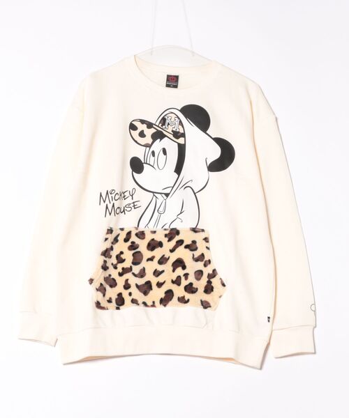 セール】親子お揃い ディズニー アニマル柄ボアポケット トレーナー