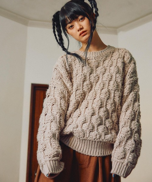 セール】[MODE NORM CORE] ロービングポコポコプルオーバー（ニット