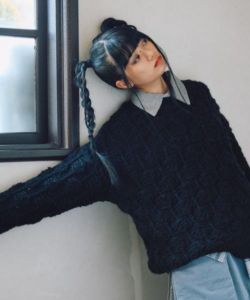 セール】[MODE NORM CORE] ロービングポコポコプルオーバー（ニット