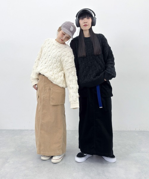 niko and...（ニコアンド）の「[MODE NORM CORE] ロービングポコポコプルオーバー（ニット/セーター・レディース・ライトグレー/ブラック/アイボリー・FREE）」の5枚目の写真