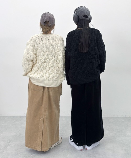 niko and...（ニコアンド）の「[MODE NORM CORE] ロービングポコポコプルオーバー（ニット/セーター・レディース・ライトグレー/ブラック/アイボリー・FREE）」の6枚目の写真