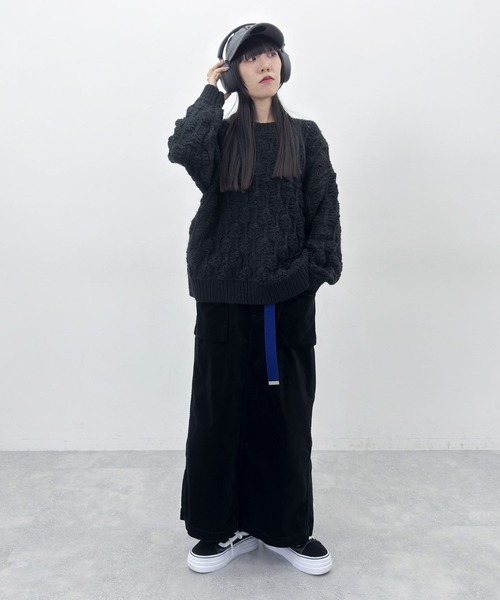 niko and...（ニコアンド）の「[MODE NORM CORE] ロービングポコポコプルオーバー（ニット/セーター・レディース・ライトグレー/ブラック/アイボリー・FREE）」の13枚目の写真