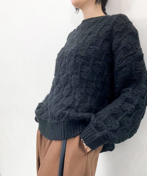 niko and...（ニコアンド）の「[MODE NORM CORE] ロービングポコポコプルオーバー（ニット/セーター・レディース・ライトグレー/ブラック/アイボリー・FREE）」の16枚目の写真