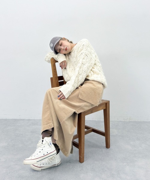 niko and...（ニコアンド）の「[MODE NORM CORE] ロービングポコポコプルオーバー（ニット/セーター・レディース・ライトグレー/ブラック/アイボリー・FREE）」の17枚目の写真