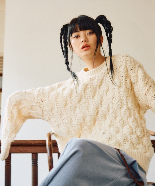 セール】[MODE NORM CORE] ロービングポコポコプルオーバー（ニット