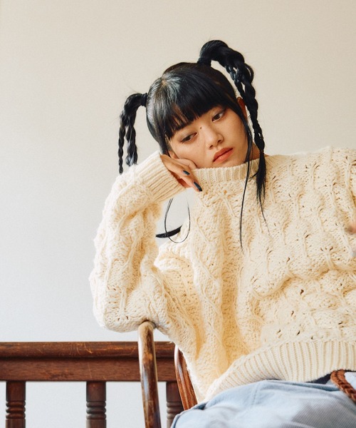 セール】[MODE NORM CORE] ロービングポコポコプルオーバー（ニット