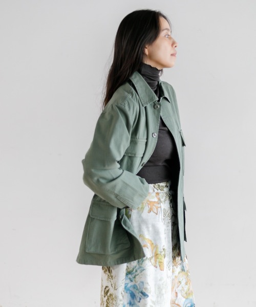 AMERICAN RAG CIE（アメリカンラグシー）の「【WOMEN】for BAYFLOW ミリタリージャケット（ミリタリージャケット・レディース・カーキ/ネイビー・FREE）」の15枚目の写真