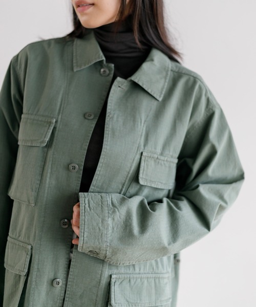 AMERICAN RAG CIE（アメリカンラグシー）の「【WOMEN】for BAYFLOW ミリタリージャケット（ミリタリージャケット・レディース・カーキ/ネイビー・FREE）」の17枚目の写真