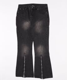 /ZIP-FLARE WIDE DENIM/