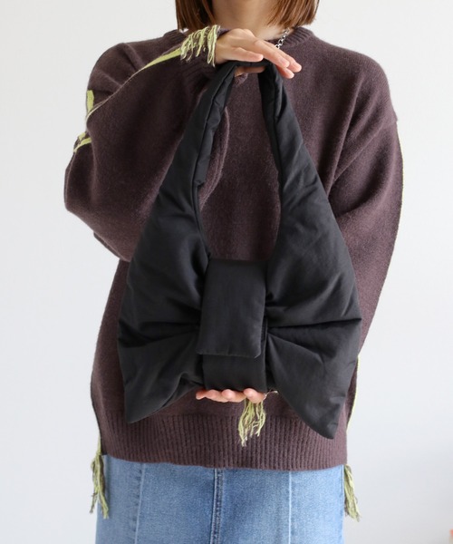 cepo（セポ）の「パデットリボンバッグ（ショルダーバッグ・レディース・チャコール/ブラック/オフホワイト・FREE）」の17枚目の写真