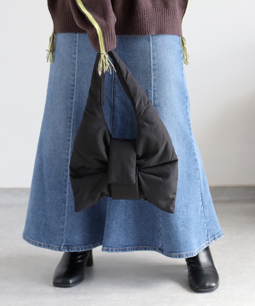 cepo（セポ）の「パデットリボンバッグ（ショルダーバッグ・レディース・チャコール/ブラック/オフホワイト・FREE）」の21枚目の写真