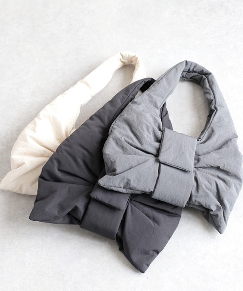 cepo（セポ）の「パデットリボンバッグ（ショルダーバッグ・レディース・チャコール/ブラック/オフホワイト・FREE）」の5枚目の写真