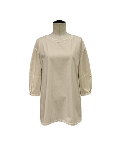 Gabardine K.T(ギャバジンケーティー)の「80/-ポンチ ドッキングプルオーバー(Tシャツ/カットソー・レディース・ブラック/ライトベージュ/チャコール・9号/11号/7号)」の15枚目の写真