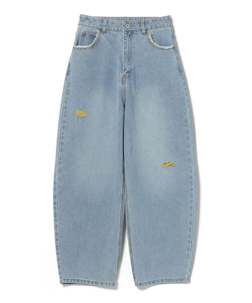 BEAMS HEART(ビームスハート)の「カラー ダメージ コクーン デニム(デニムパンツ・レディース・サックスブルー/ブルー・SMALL/MEDIUM)」の15枚目の写真