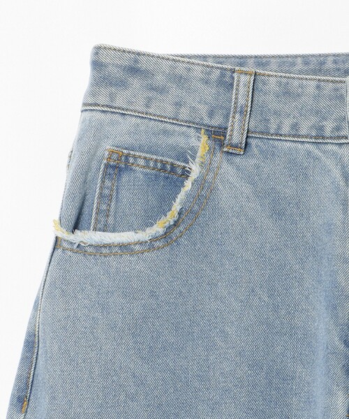 BEAMS HEART(ビームスハート)の「カラー ダメージ コクーン デニム(デニムパンツ・レディース・サックスブルー/ブルー・SMALL/MEDIUM)」の16枚目の写真