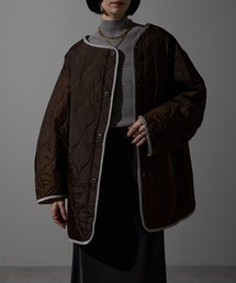 each（イーチ）の「キルティング中綿ミディジャケット（ブルゾン）」