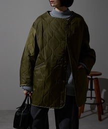 each（イーチ）の「キルティング中綿ミディジャケット（ブルゾン）」