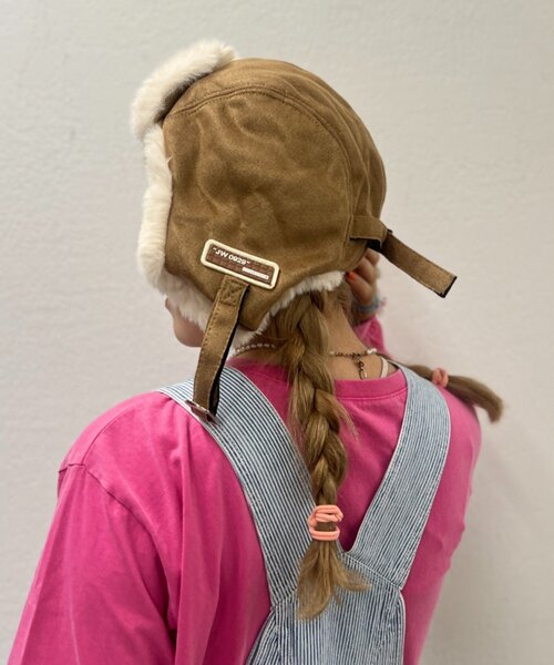 w closet（ダブルクローゼット）の「フライトキャップ（キャップ・レディース・ブラウン・FREE）」の3枚目の写真