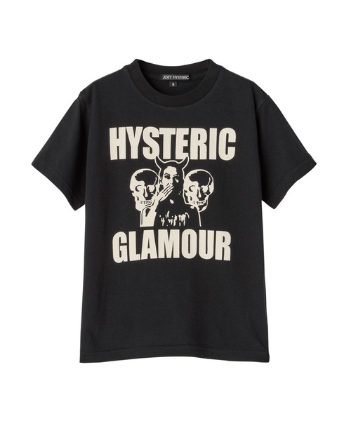 JOEY HYSTERIC(ジョーイヒステリック)の「EVIL SKULL Tシャツ(Tシャツ/カットソー・キッズ・ホワイト系その他2/ブラック・LARGE)」の2枚目の写真