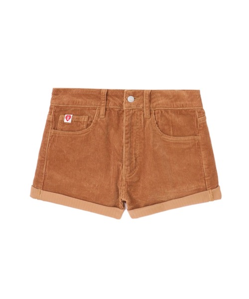 A BATHING APE（アベイシングエイプ）の「PU BADGE CORDUROY SHORTS（その他パンツ・レディース・ブラウン/ベージュ・X-SMALL/SMALL）」の2枚目の写真