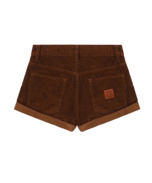 A BATHING APE（アベイシングエイプ）の「PU BADGE CORDUROY SHORTS（その他パンツ・レディース・ブラウン/ベージュ・X-SMALL/SMALL）」の3枚目の写真
