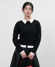 GENERAL IDEA | 【GENERAL IDEA】レイヤード襟付きニットプルオーバー / ESSENTIAL COLLAR LAYERED PULLOVER(ニット/セーター)