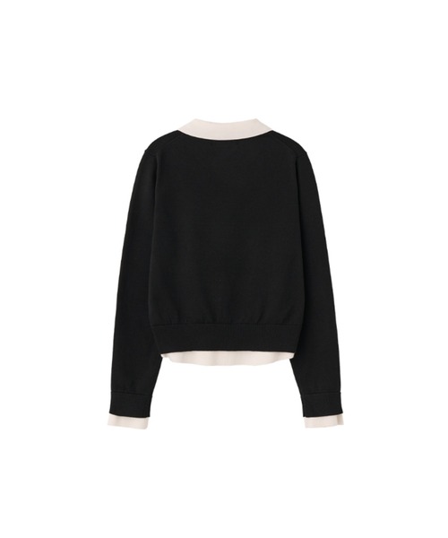 GENERAL IDEA(ジェネラルアイデア)の「essential collar layered pullover レイヤード襟付きニットプルオーバー(ニット/セーター・レディース・グレー/ブラック/アイボリー・S/L/M)」の19枚目の写真