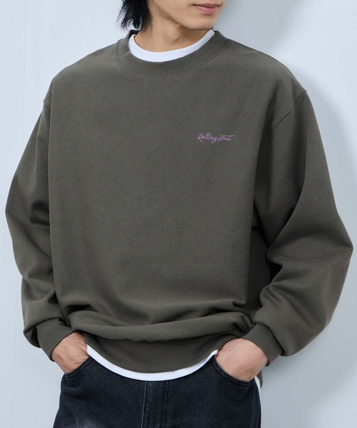 NAVY(ネイビー)の「NAVY ヘビーウェイト フードデザイン スウェットプルオーバー(スウェット・メンズ・チャコール/ベージュ・L/M/XL)」の3枚目の写真